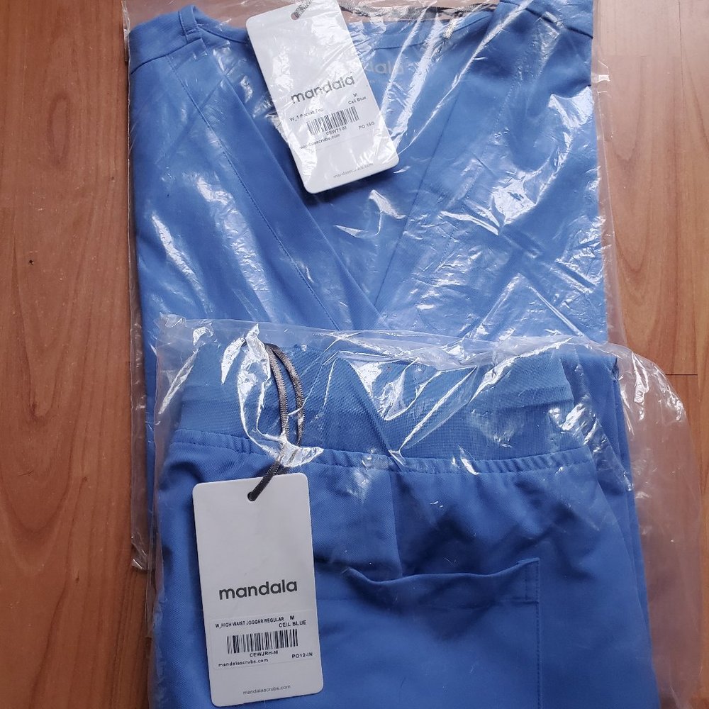 Mandala Ceil Blue Scrub Set